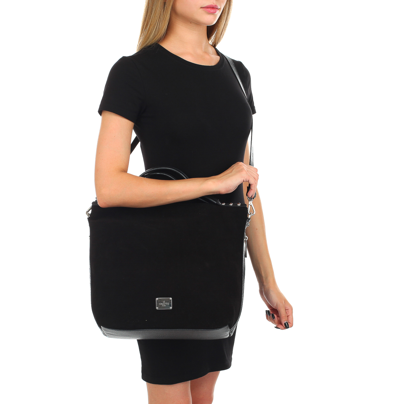 Сумка из металлизированной кожи Chatte 