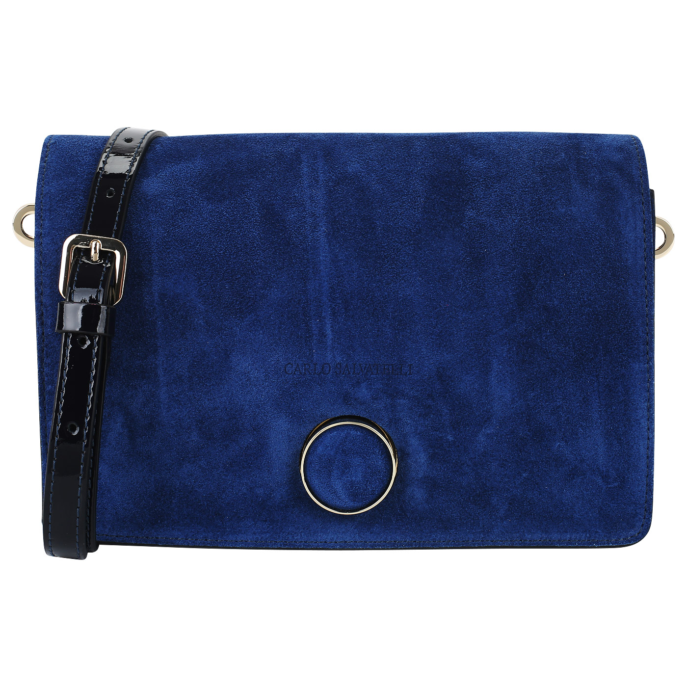Carlo Salvatelli Синяя сумочка из замши