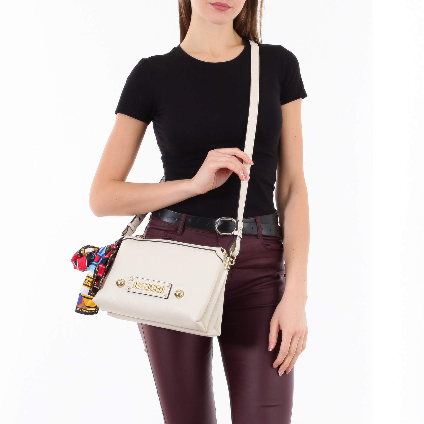 Сумочка с платком Love Moschino Lettering LM