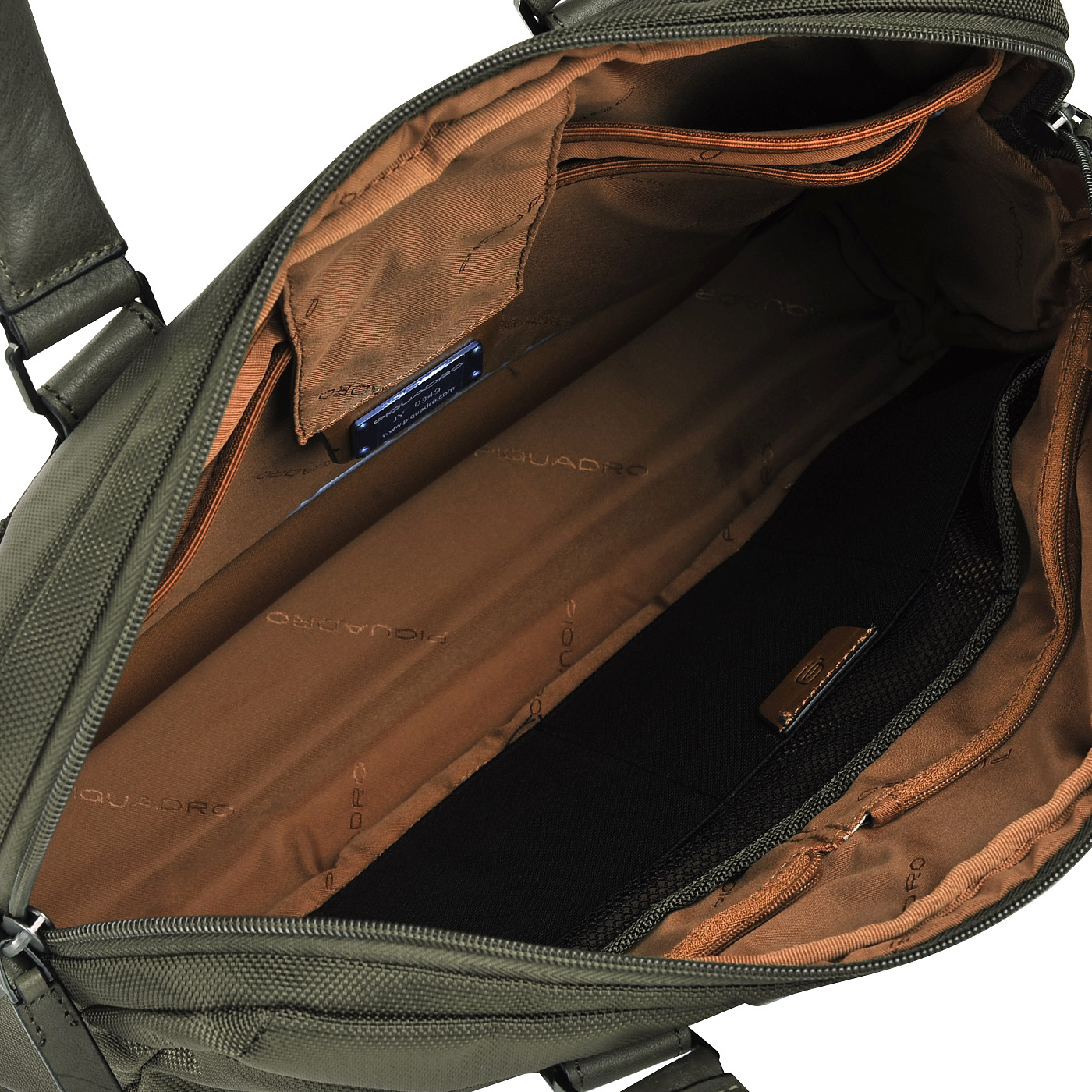Деловая сумка из текстиля и кожи Piquadro Brief
