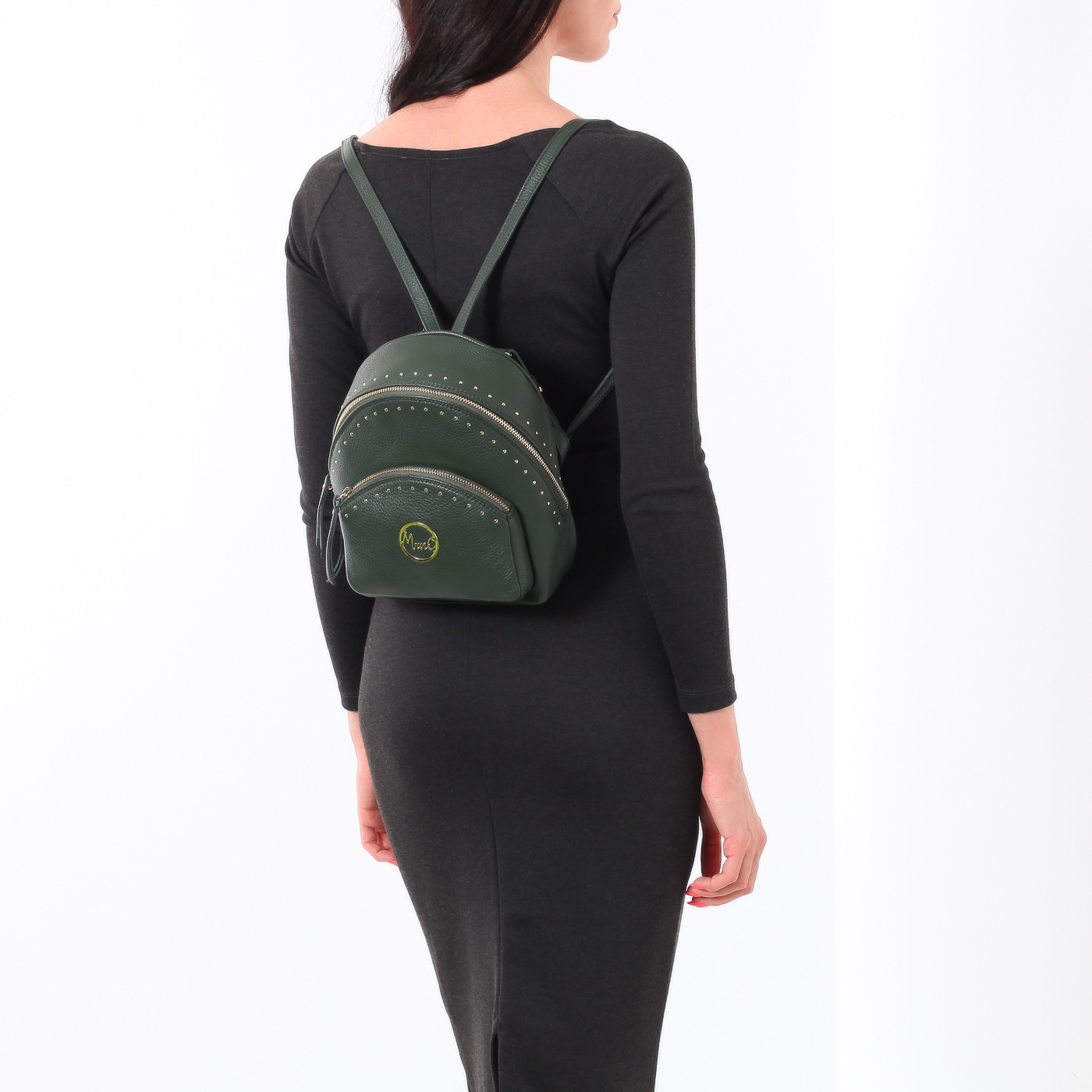 Рюкзак из зернистой кожи Marina Creazioni 