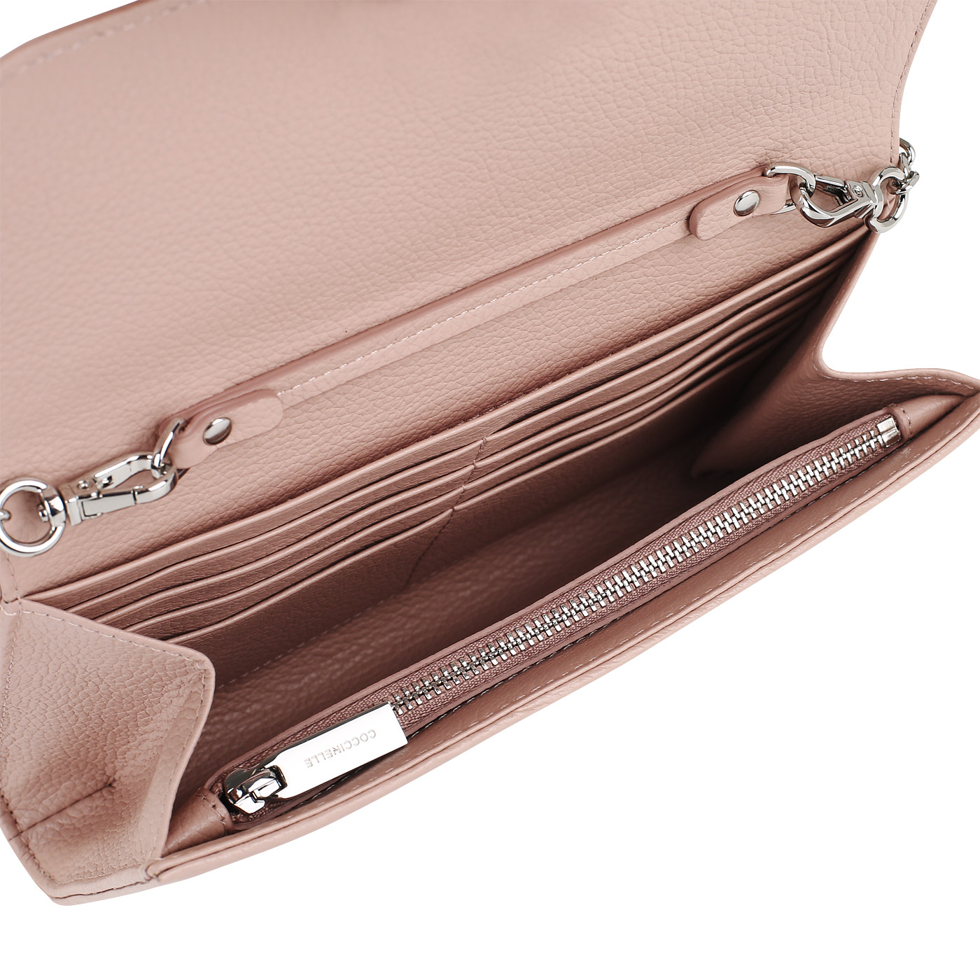 Клатч из розовой кожи Coccinelle Espiegle