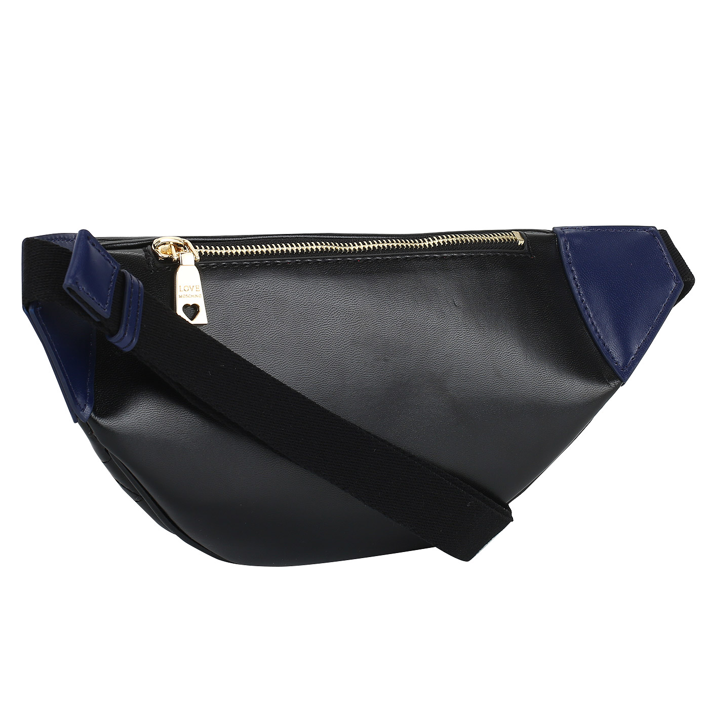 Поясная сумочка на молнии Love Moschino Striped Quilted