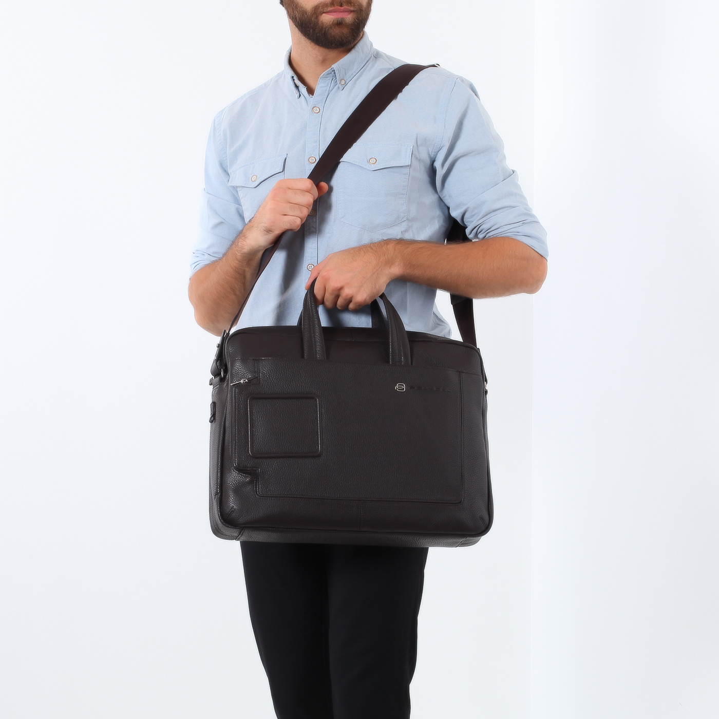 Деловая кожаная сумка Piquadro Vibe