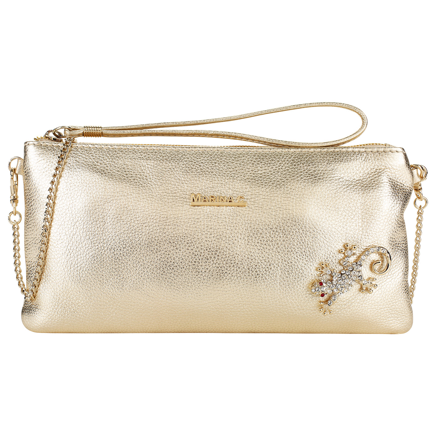 Marina Creazioni Женский клатч из натуральной кожи