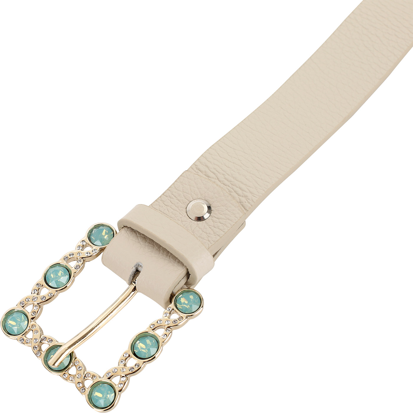 Кожаный ремень со стразами Marina Creazioni 