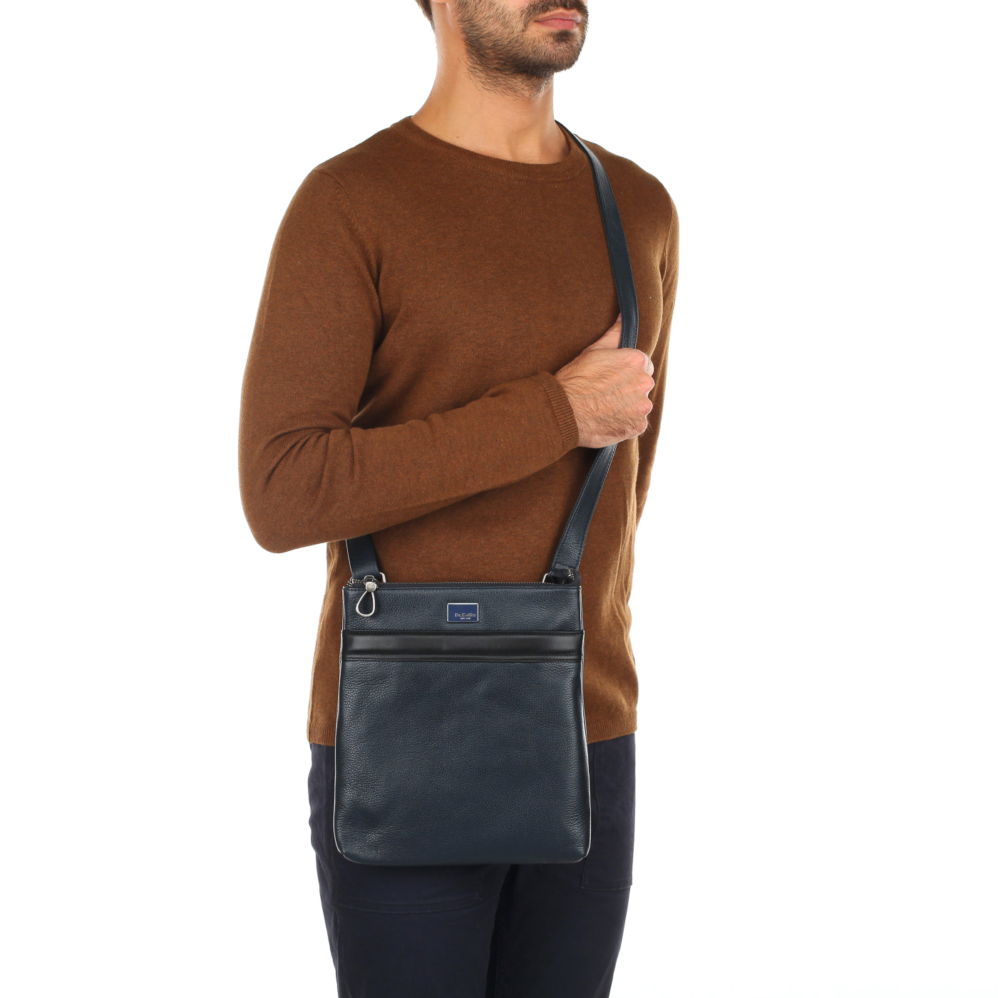 Мужская кожаная сумка через плечо Dr. Koffer 