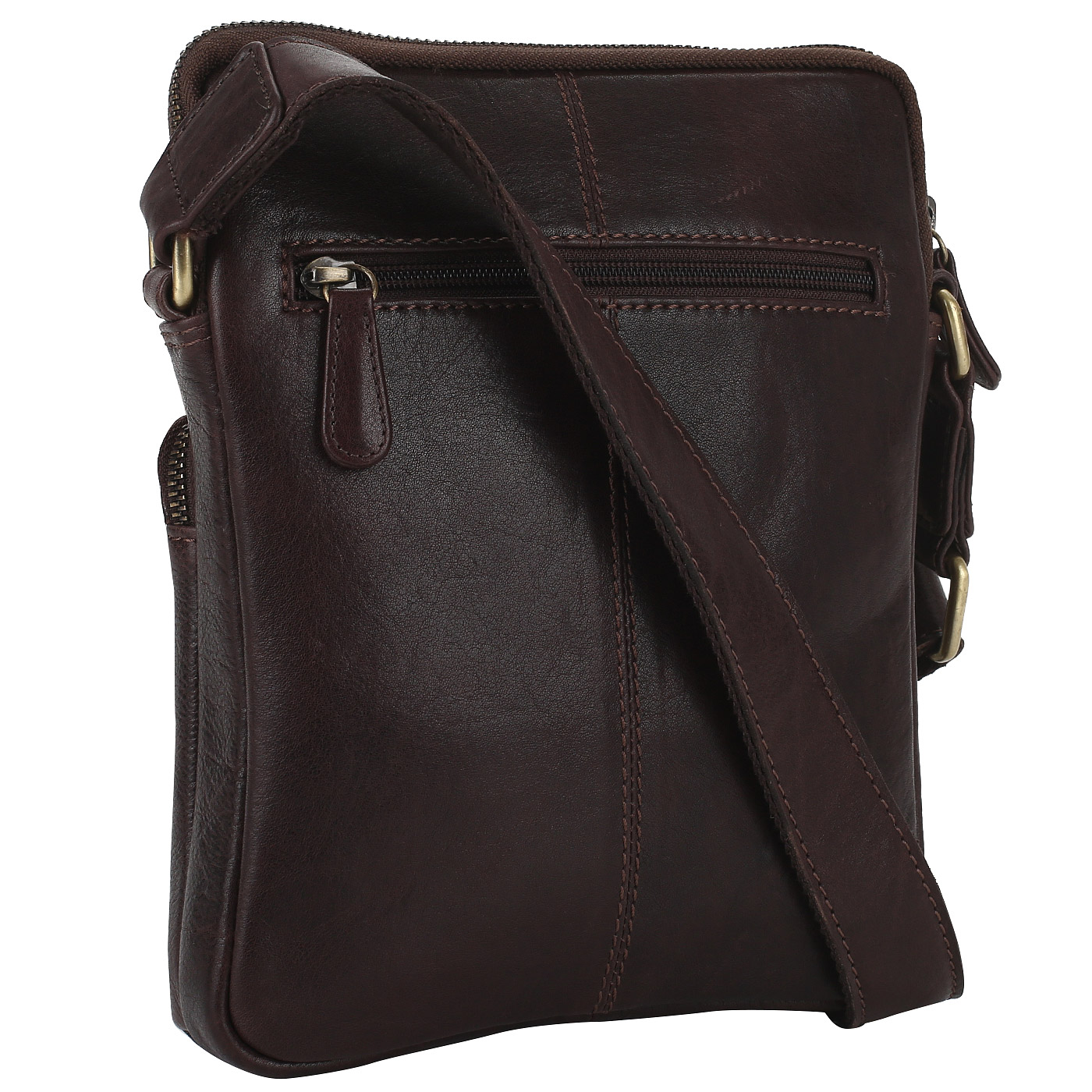 Кожаная сумка на молнии Dr. Koffer 