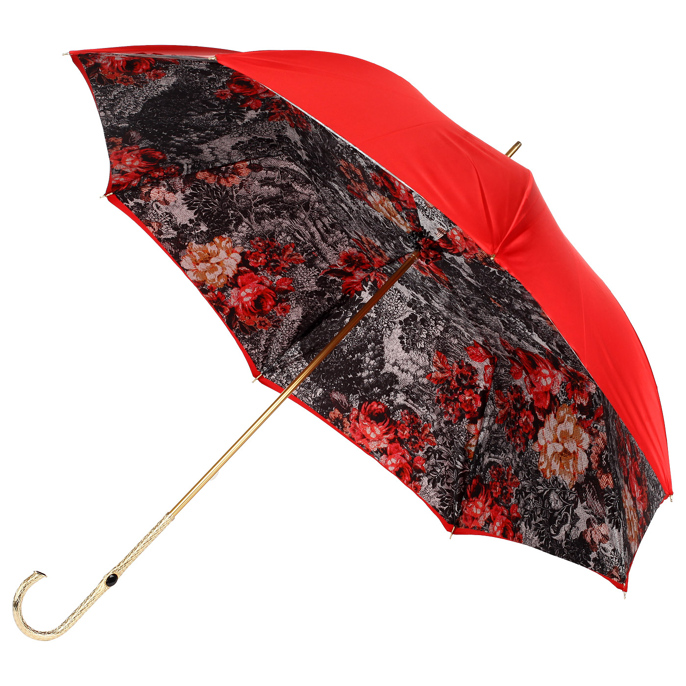 Pasotti Зонт-трость с цветочным принтом