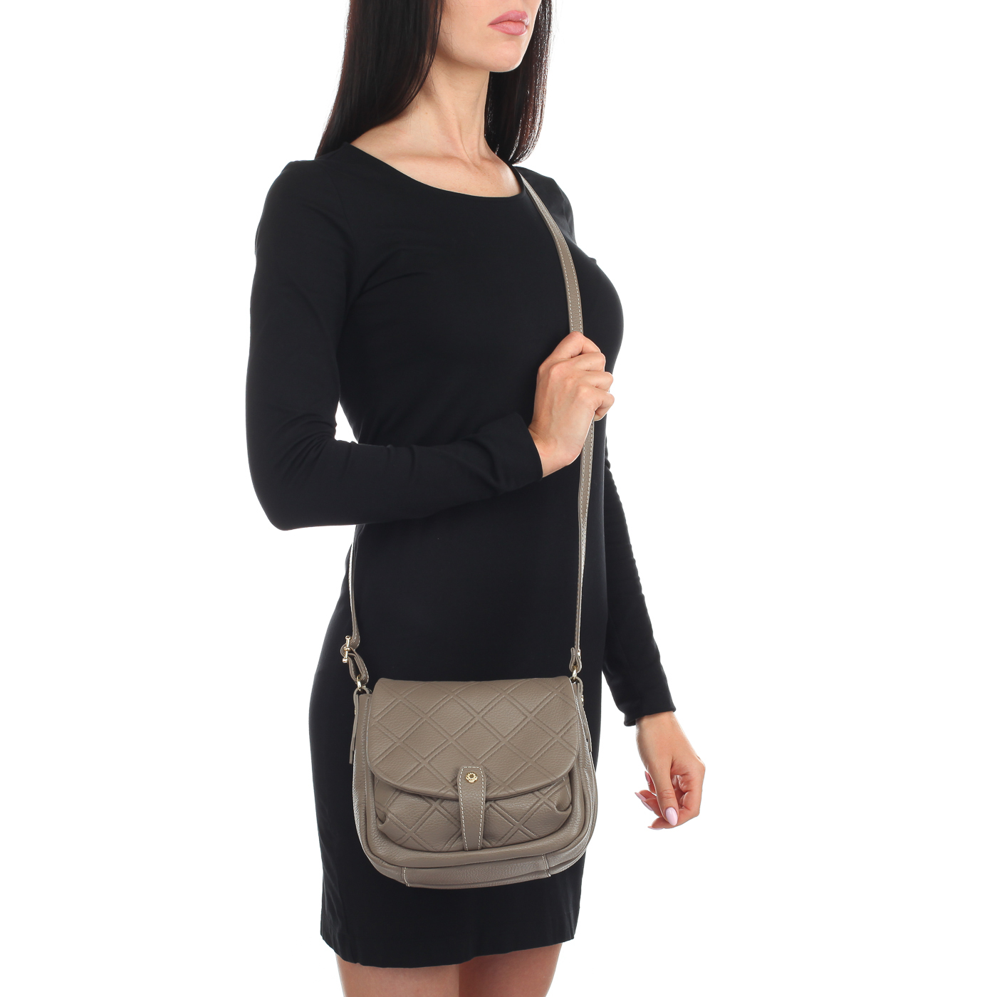 Стеганая сумочка-седло Bruno Rossi 