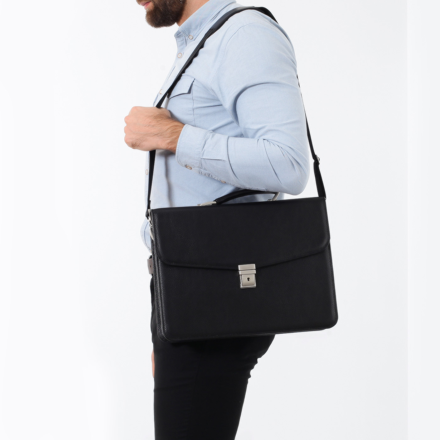 Кожаный портфель Stevens 