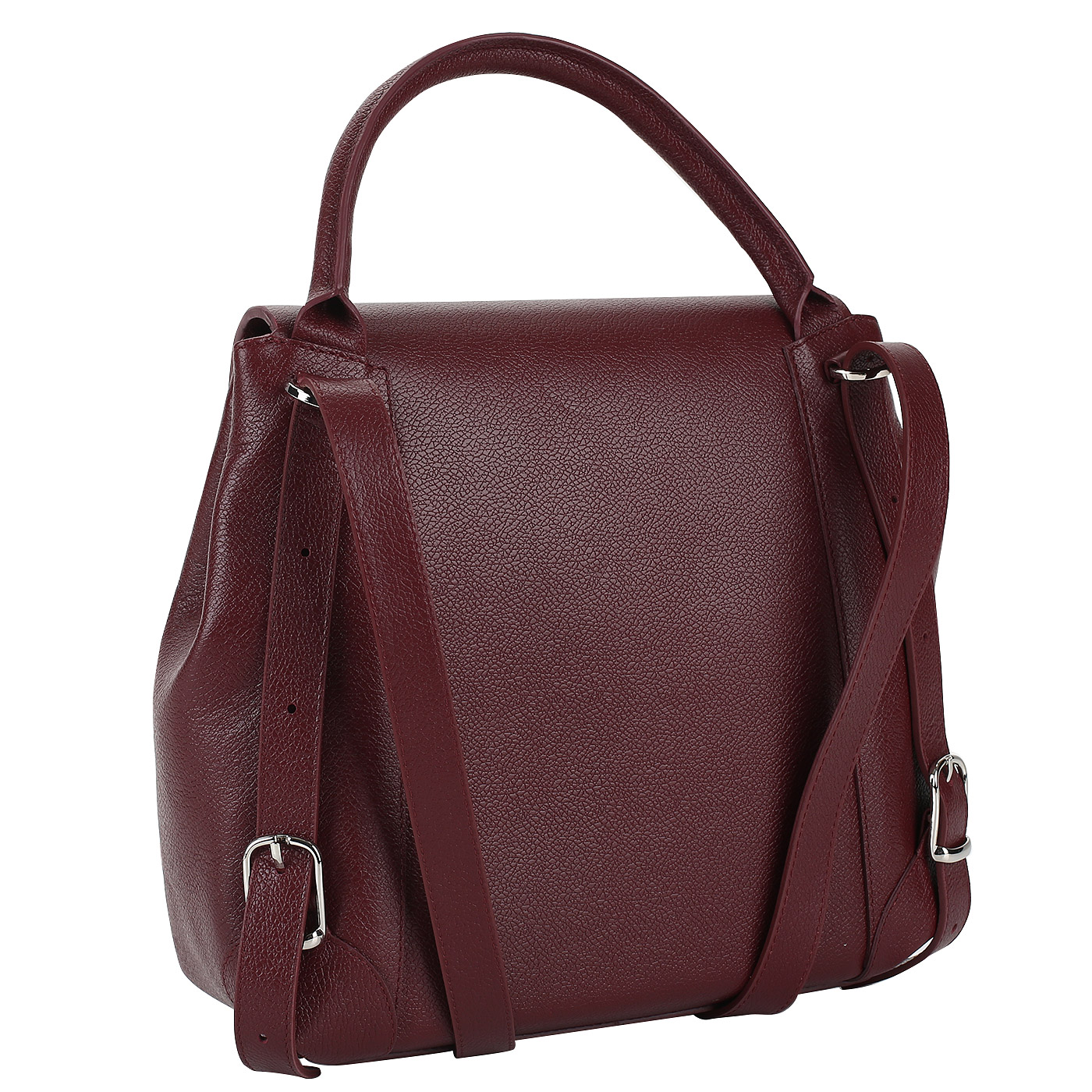 Бордовый кожаный рюкзак Chatte 