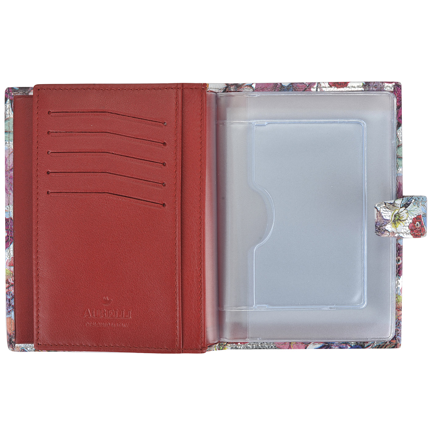 Кожаная обложка для паспорта и автодокументов Aurelli Luna fiore