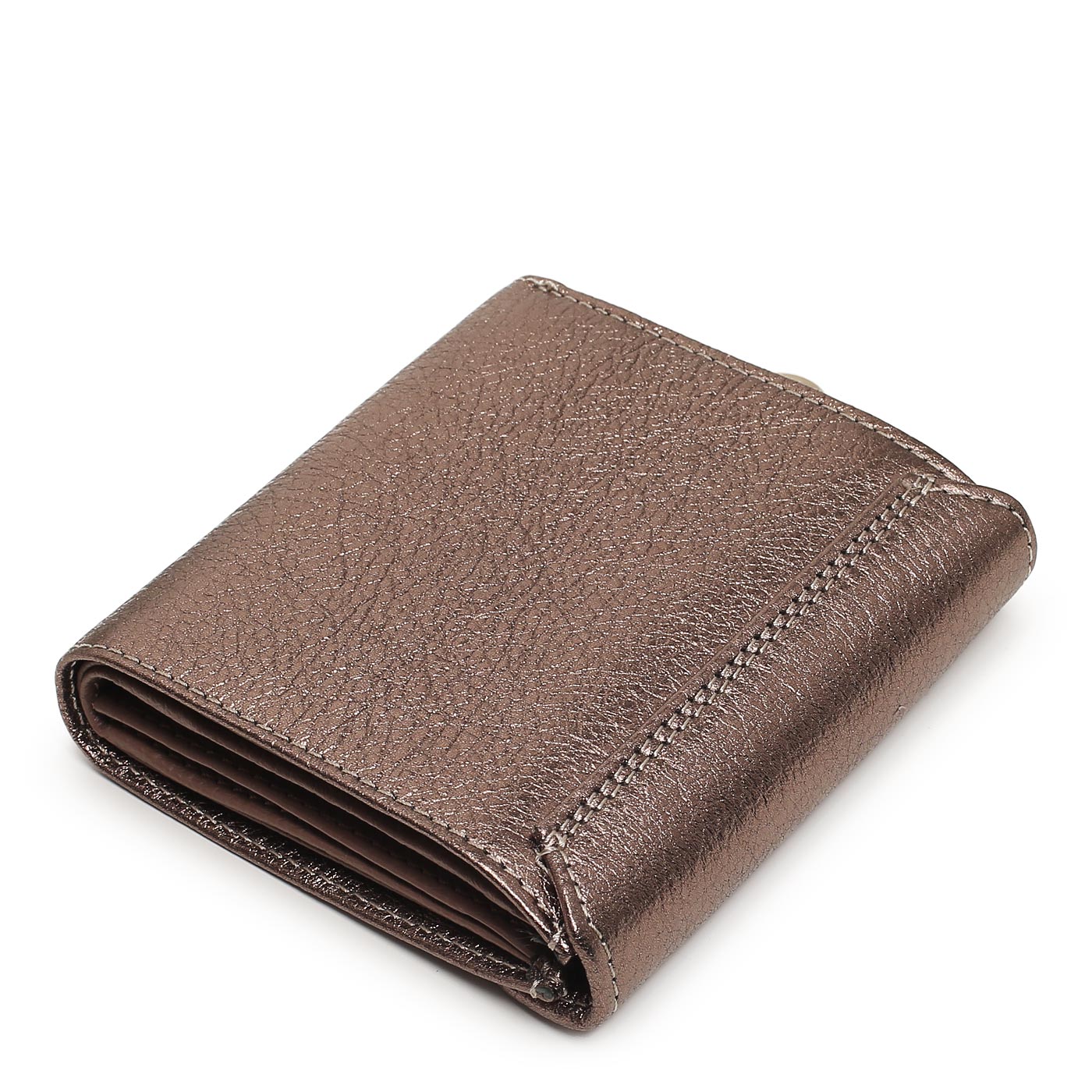 Кожаное портмоне на кнопке Chatte Amelie shine