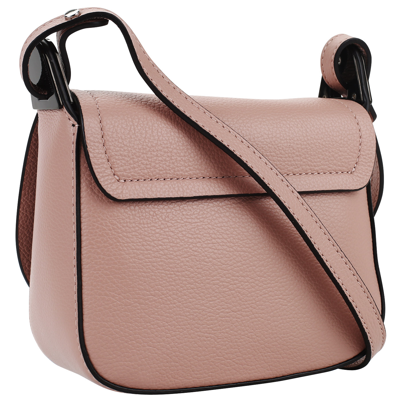 Розовая кожаная сумочка Coccinelle Espiegle