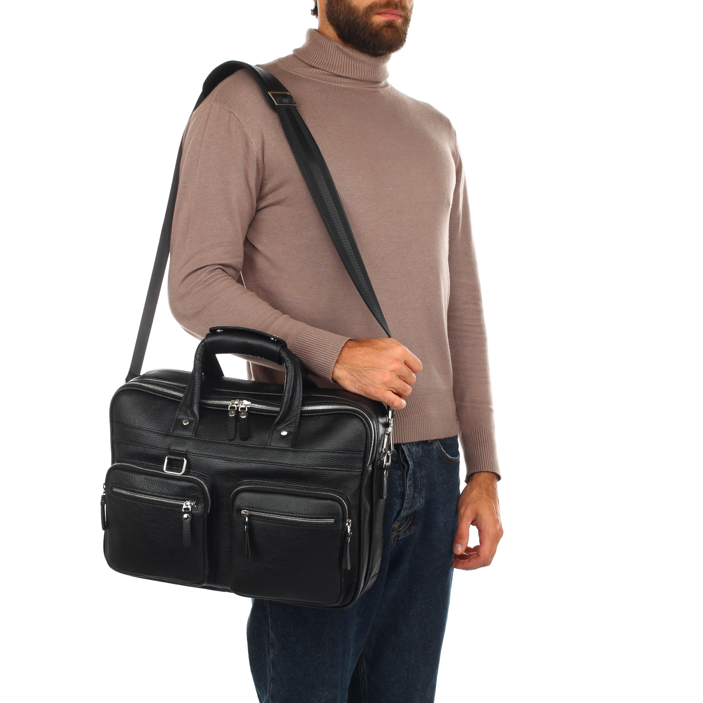 Кожаная деловая сумка Stevens 