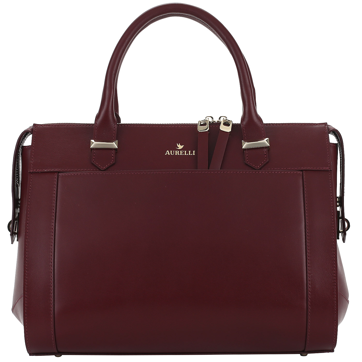 Aurelli Бордовая сумка из гладкой кожи