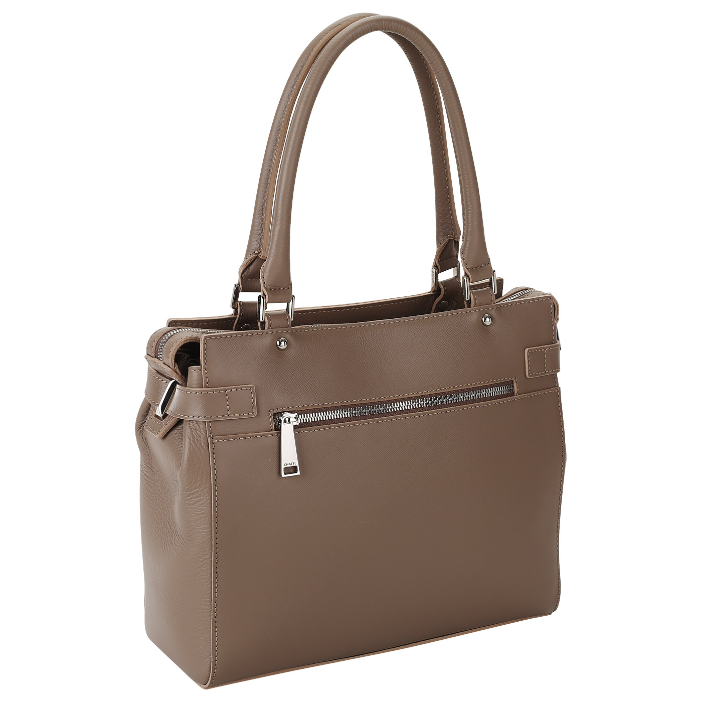 Кожаная сумка на молнии Chatte 