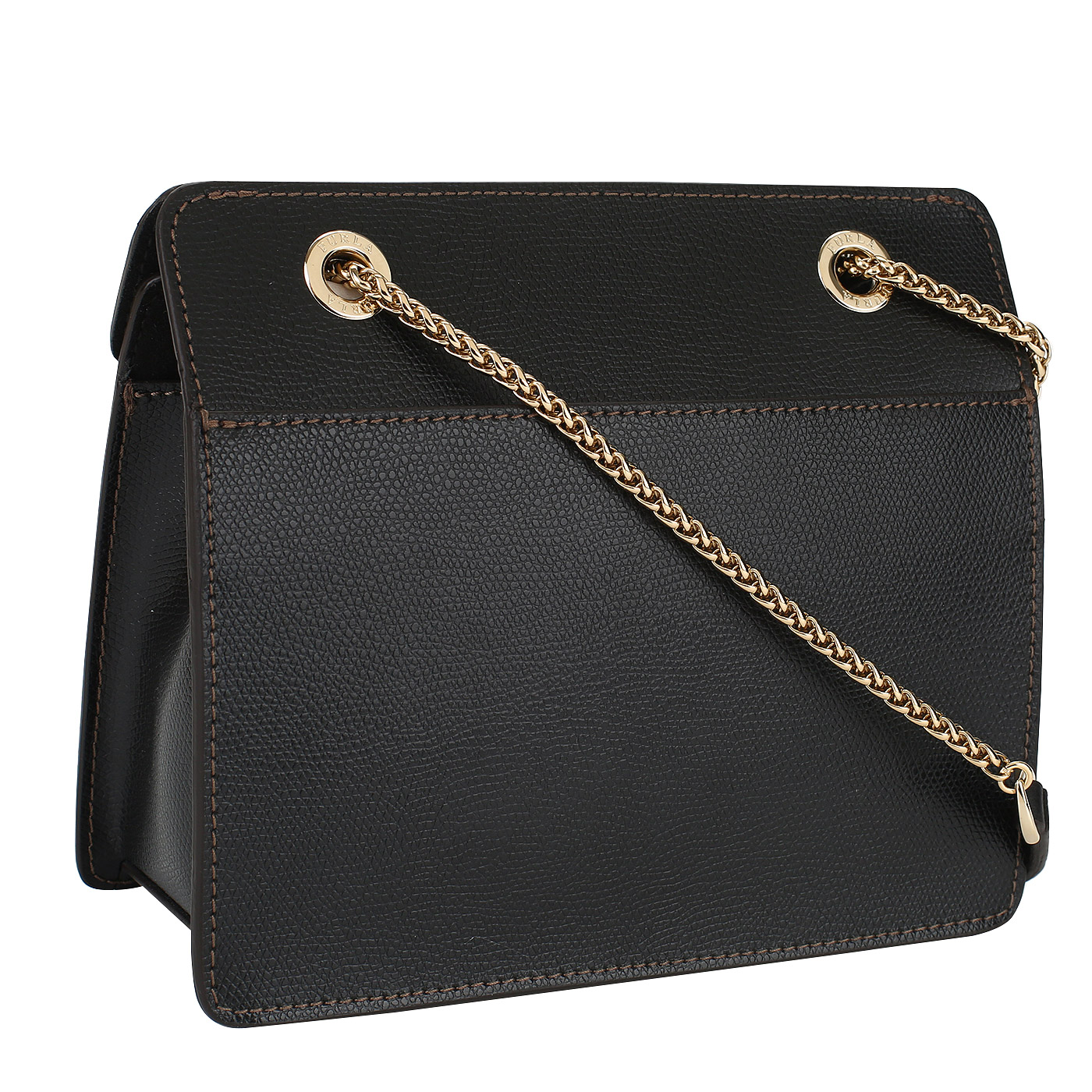 Черная кожаная сумочка через плечо Furla Like