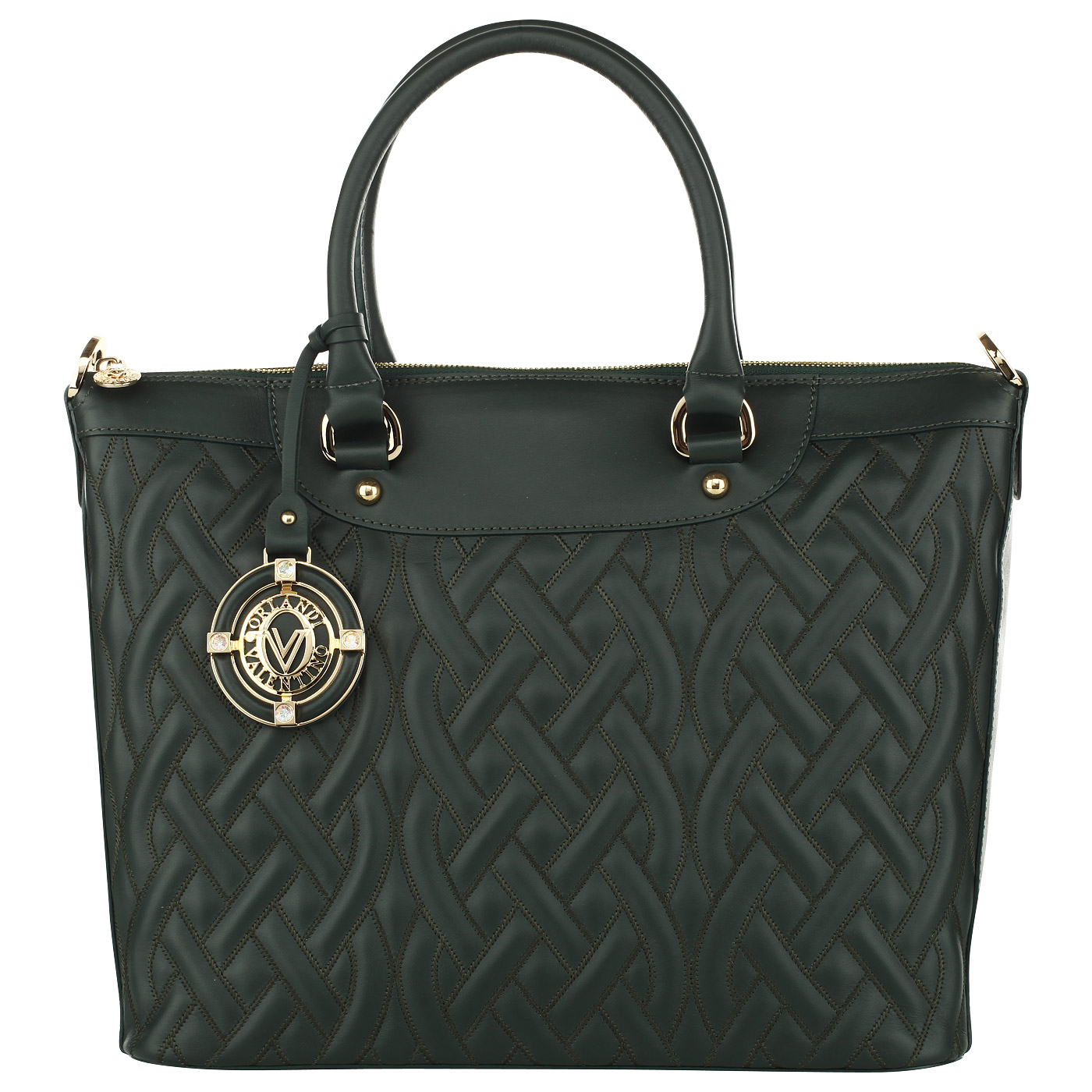 Valentino Orlandi Стеганая сумка с брелоком