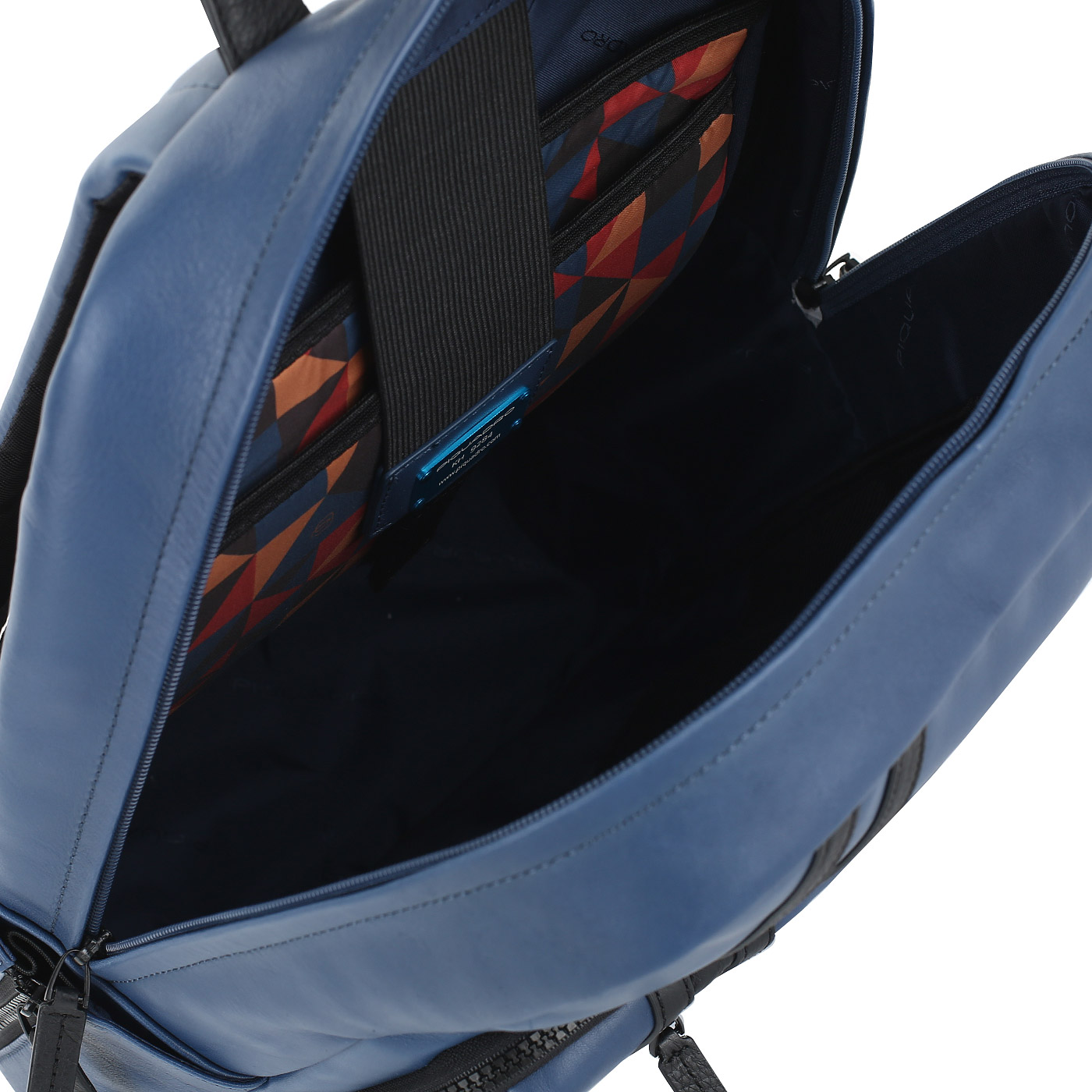 Синий кожаный рюкзак Piquadro Usie