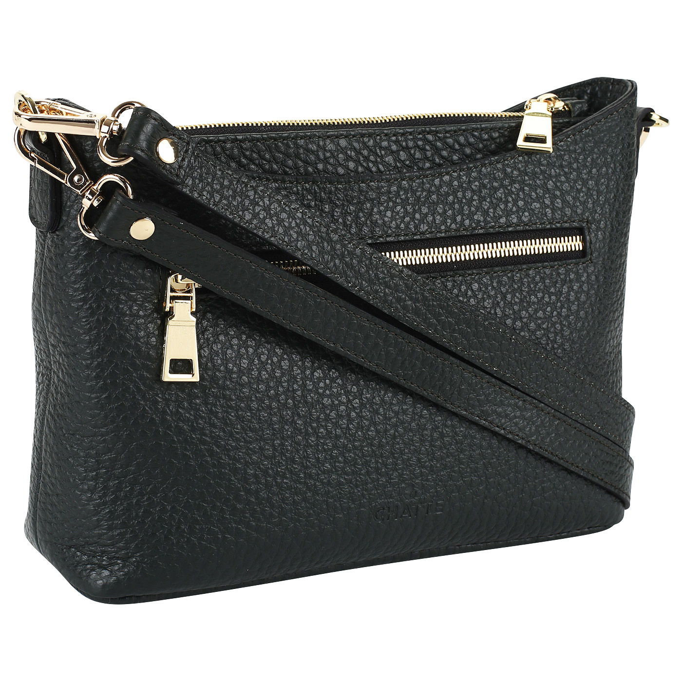 Сумочка из зеленой кожи Chatte 