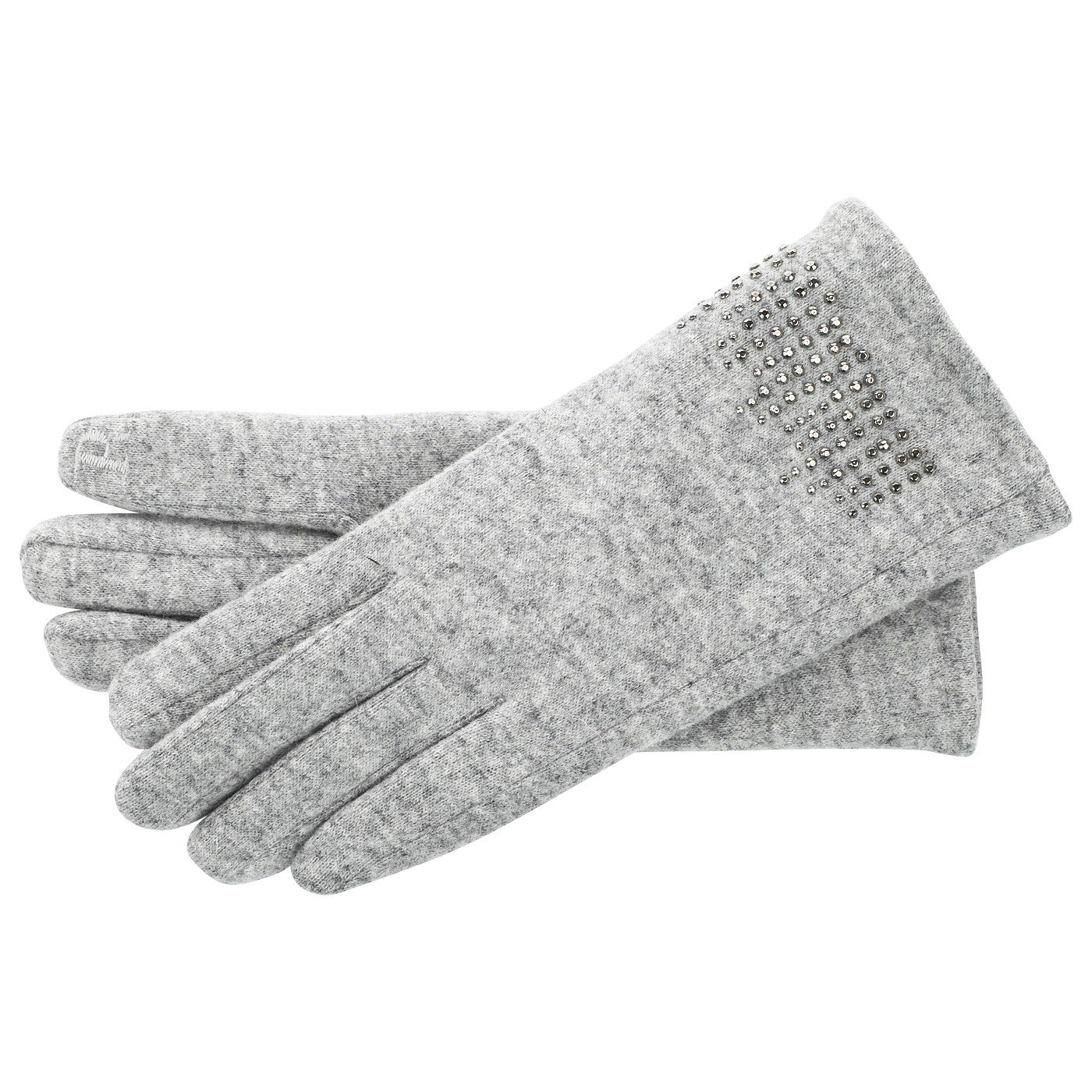 Pia Rossini Серые перчатки с декором