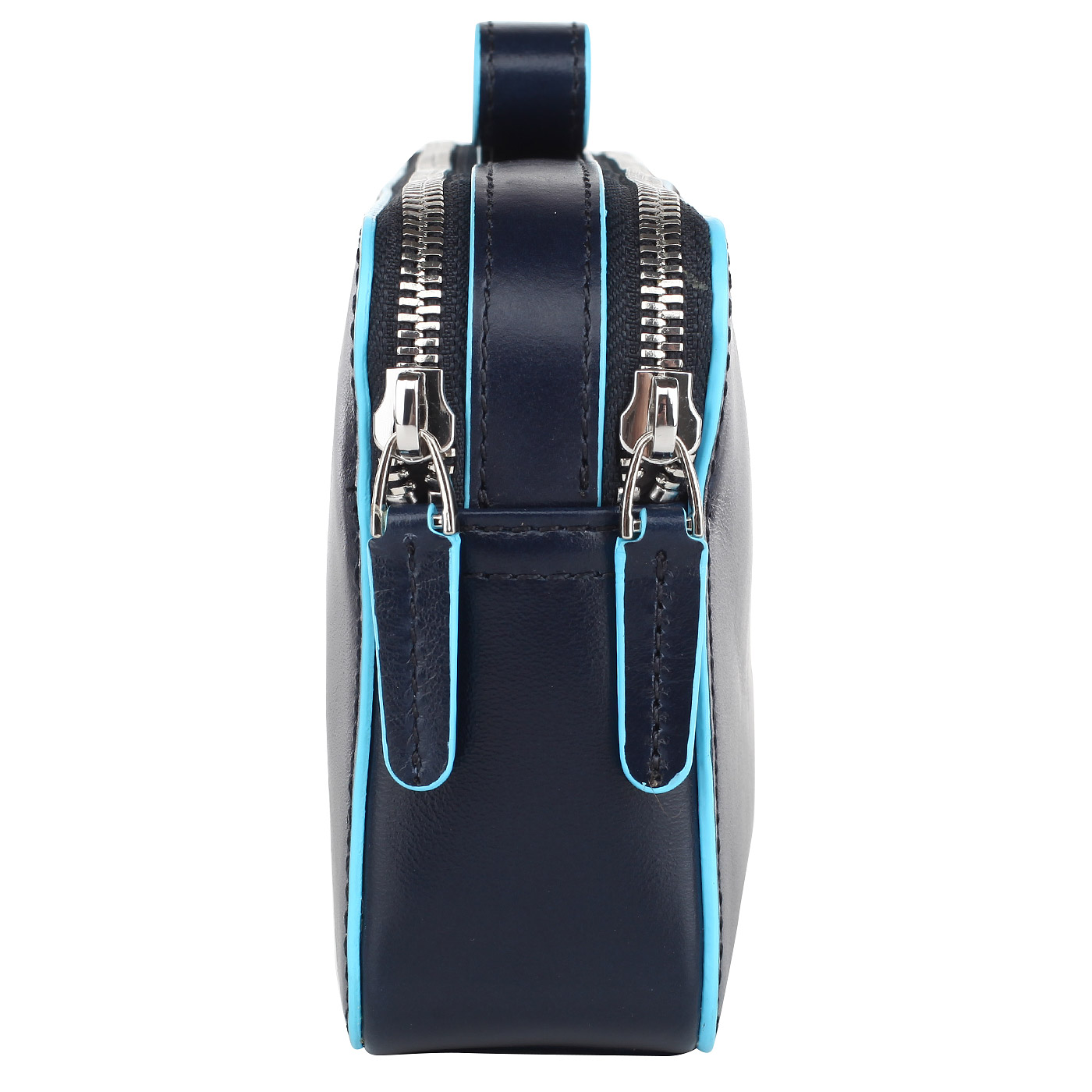 Кожаная барсетка синего цвета Piquadro Blue square