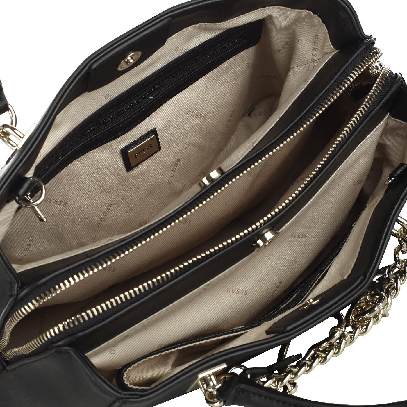 Черная сумка с декором Guess Hadley