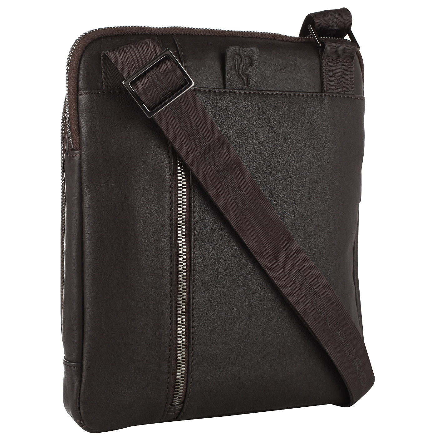 Мужская кожаная сумка через плечо Piquadro Black square