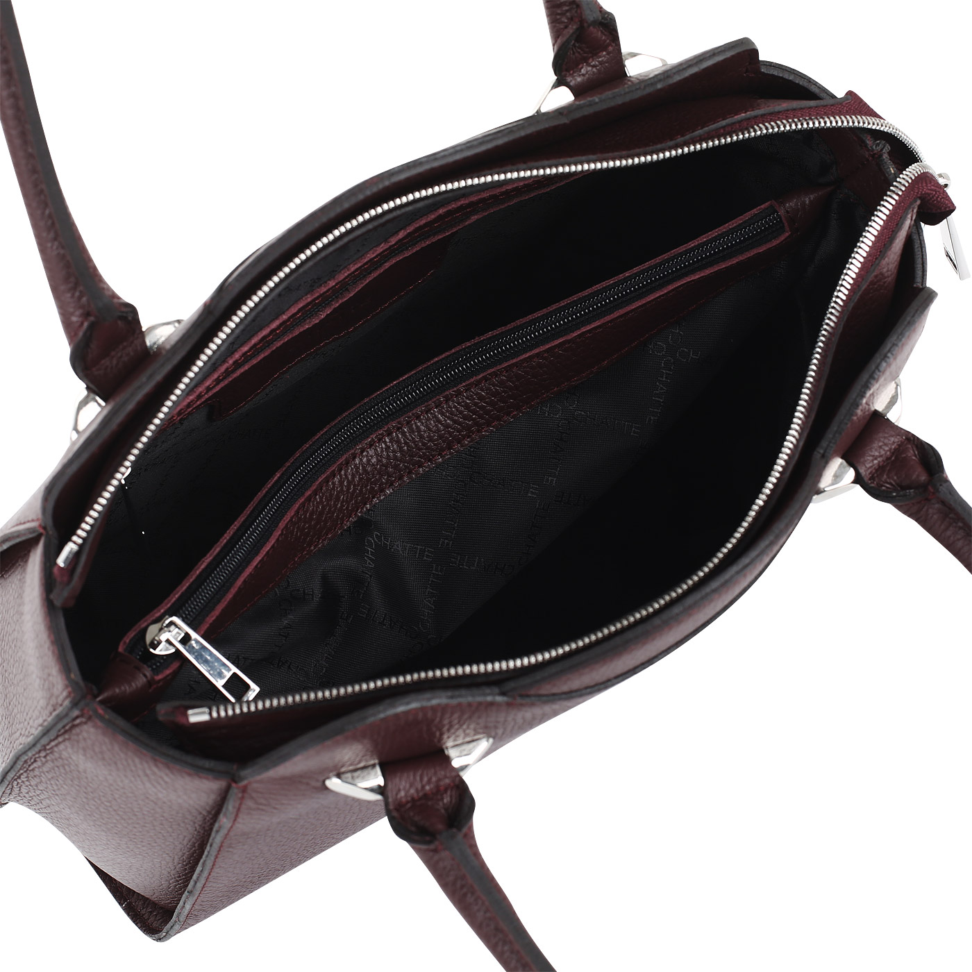 Кожаная сумка с длинными ручками Chatte 