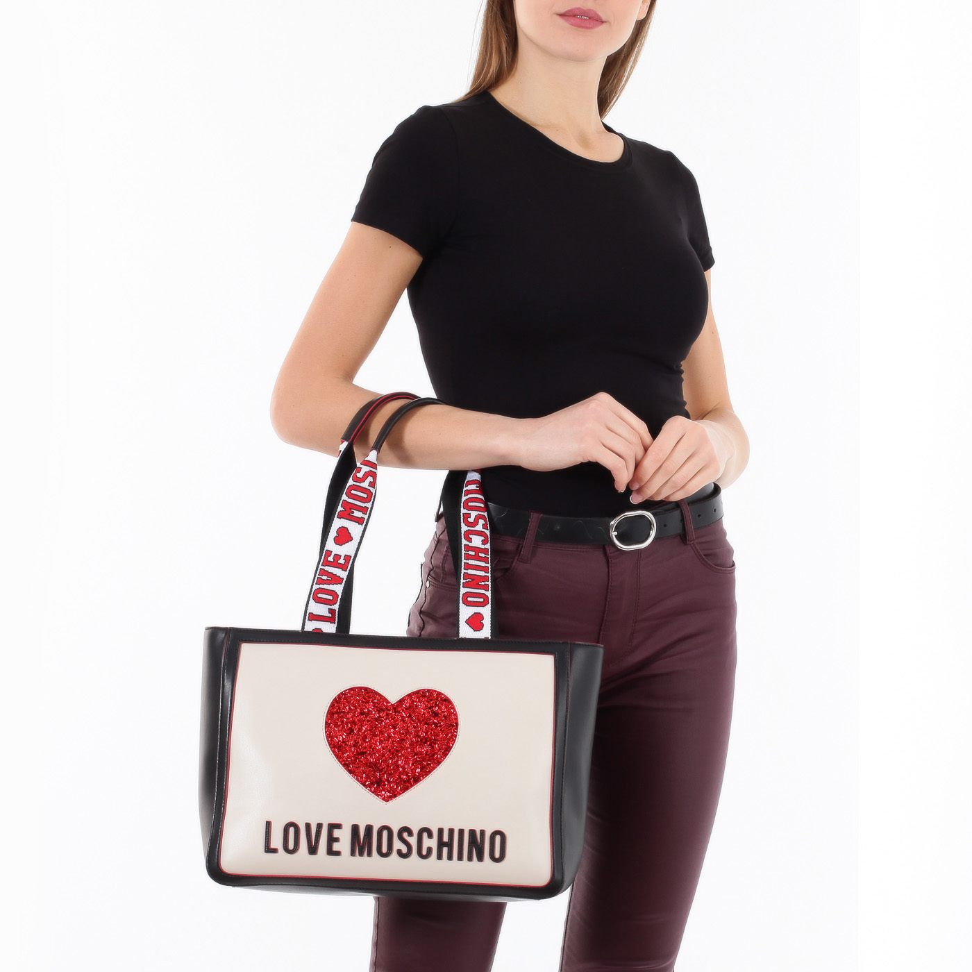 Сумка с длинными ручками Love Moschino Back to school