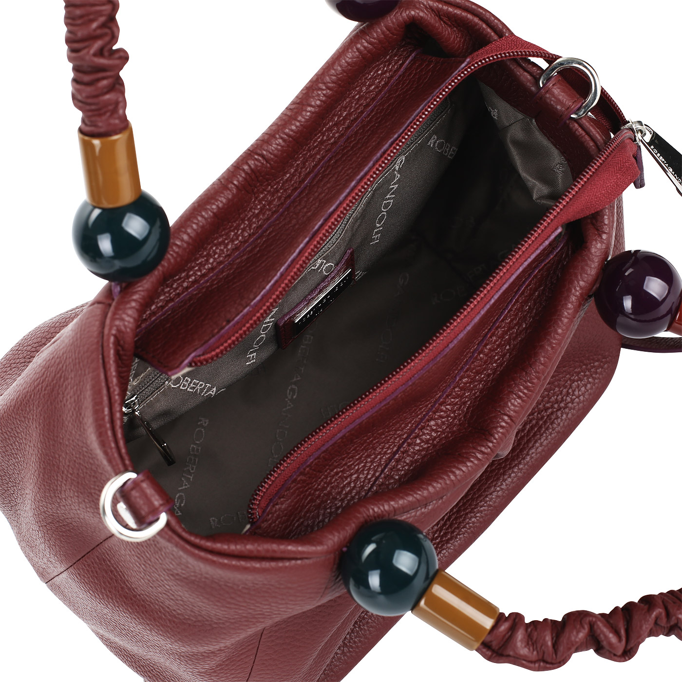 Красная кожаная сумка Roberta Gandolfi Strozzapreti