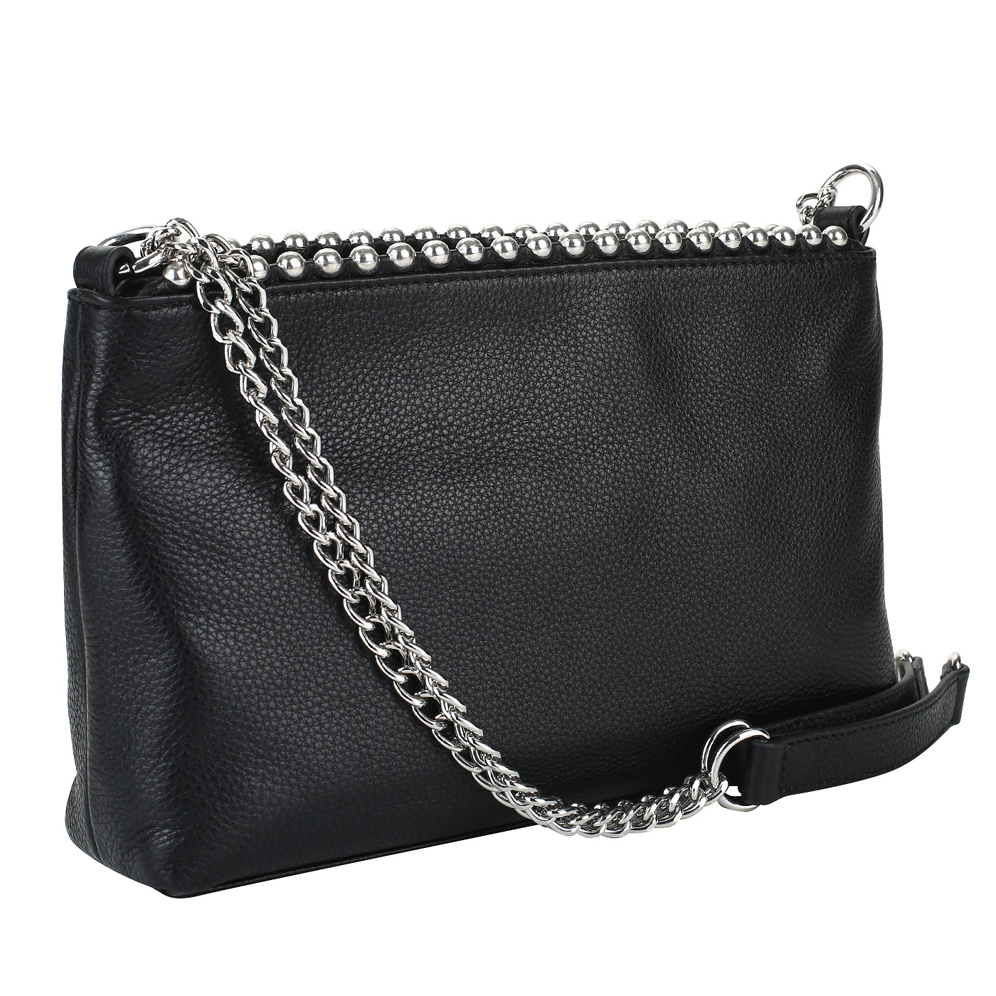 Черная женская сумочка из натуральной кожи Love Moschino Pallina