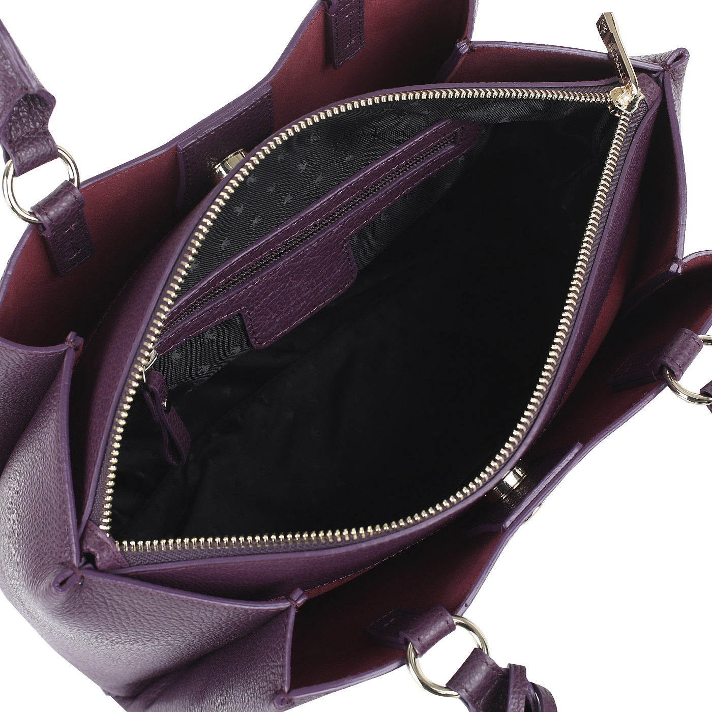 Кожаная сумка с брелоком Aurelli Soft