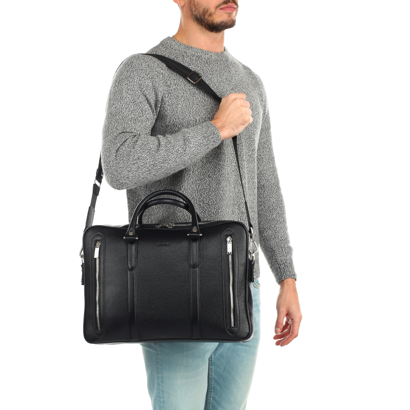 Деловая сумка на молнии Stevens 