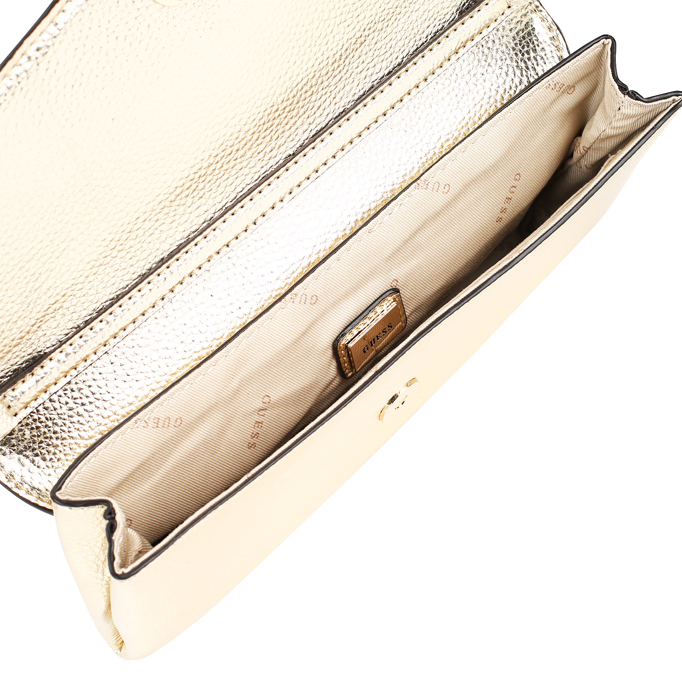 Золотистая женская сумочка с глиттером Guess Ever After