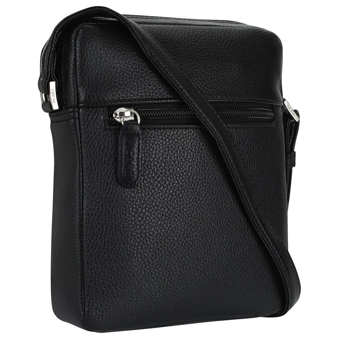 Мужская сумка-планшет из черной кожи Picard Milano