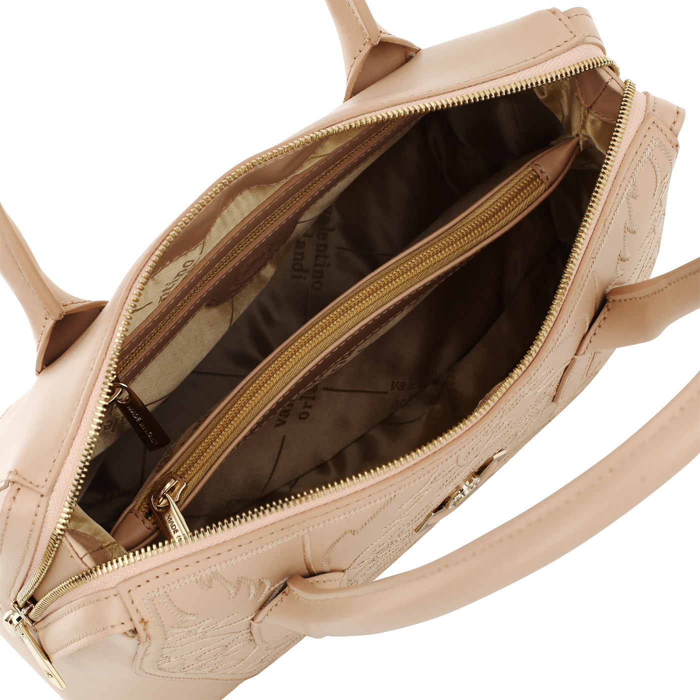 Кожаная сумка на двойной молнии Valentino Orlandi Adele