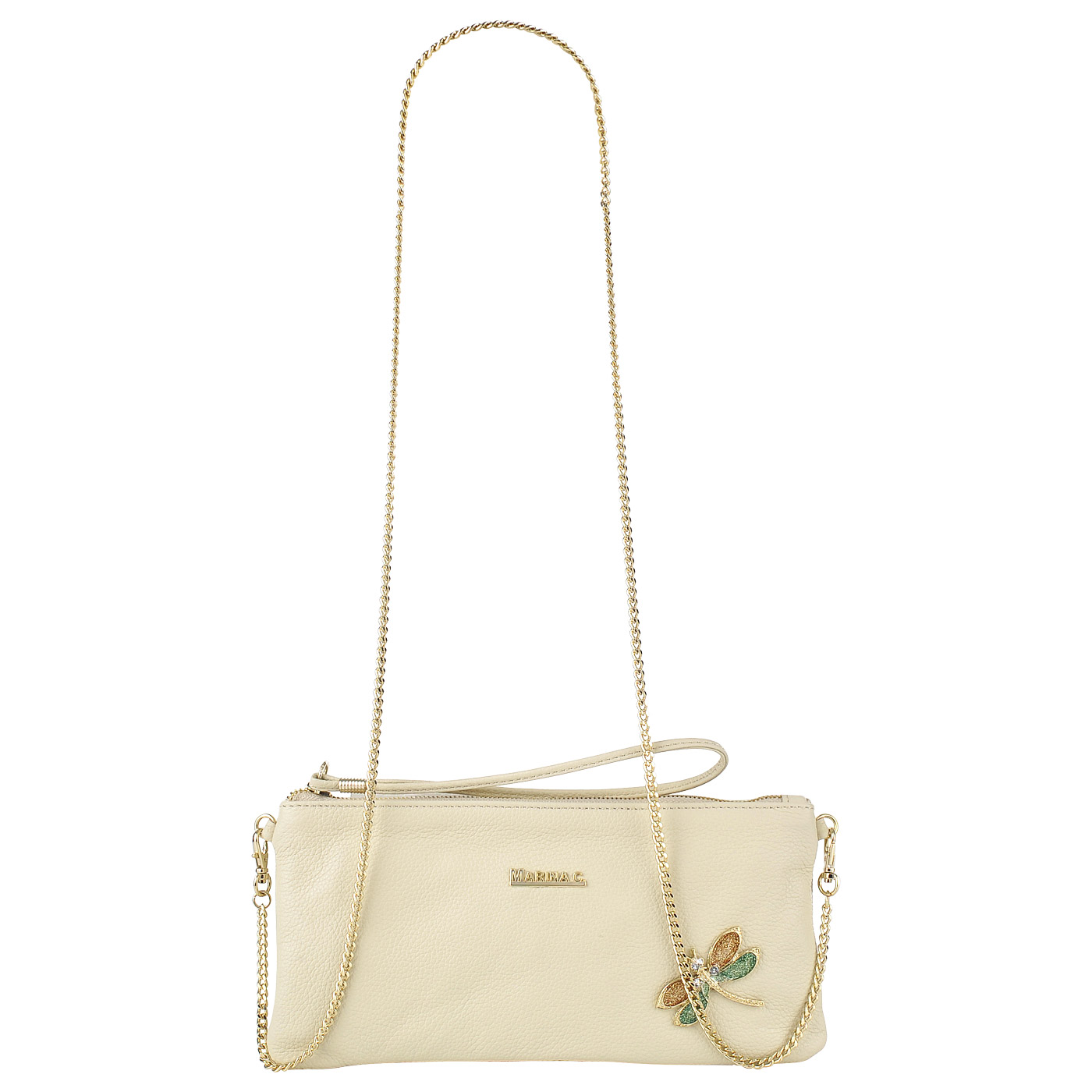 Marina Creazioni Женская кожаная сумка через плечо