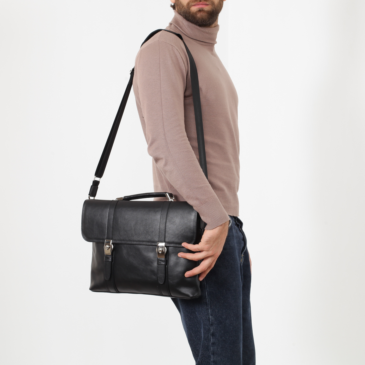 Кожаный портфель Stevens 