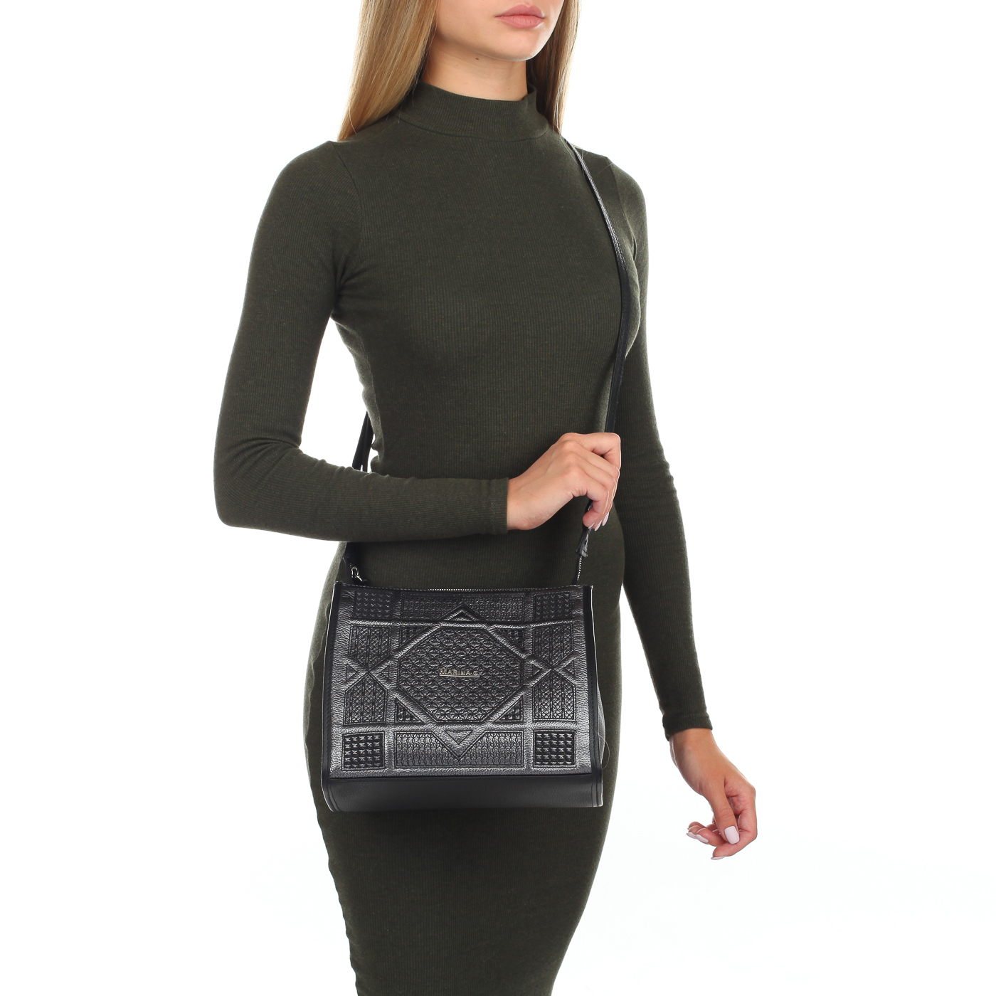 Сумочка через плечо с вышивкой Marina Creazioni 