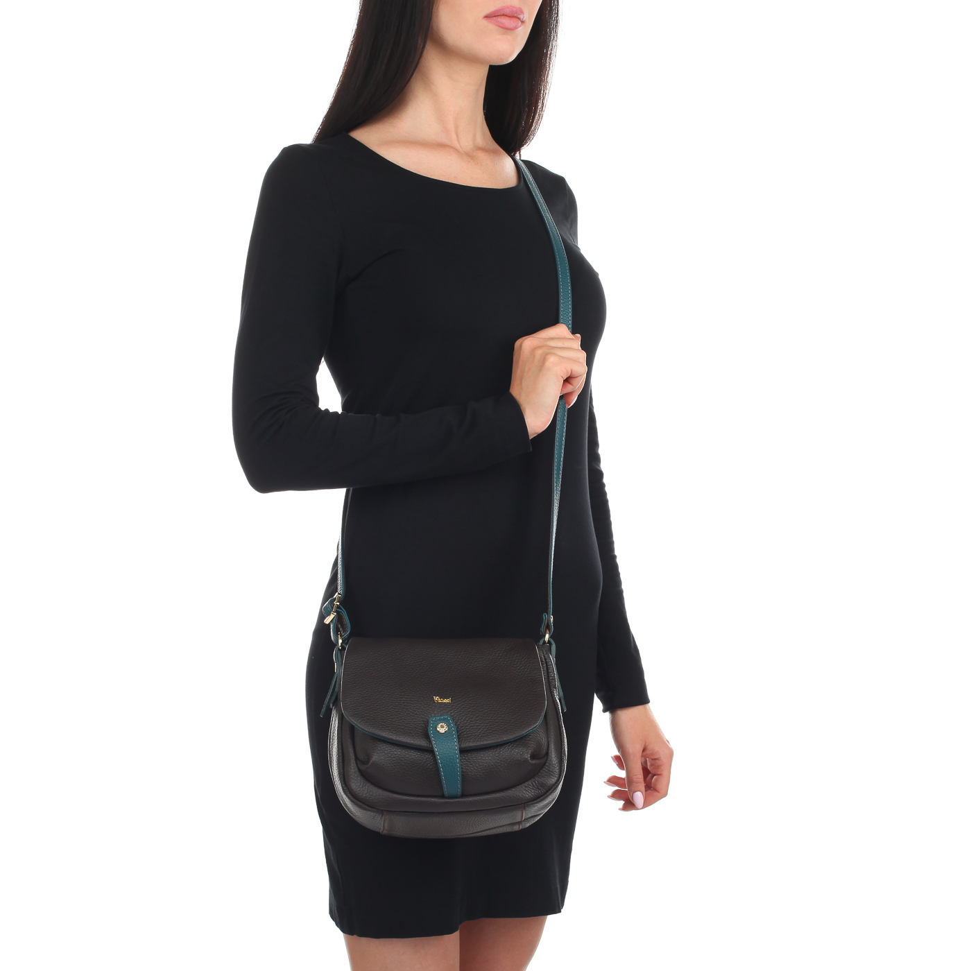 Кожаная сумочка-седло Bruno Rossi 