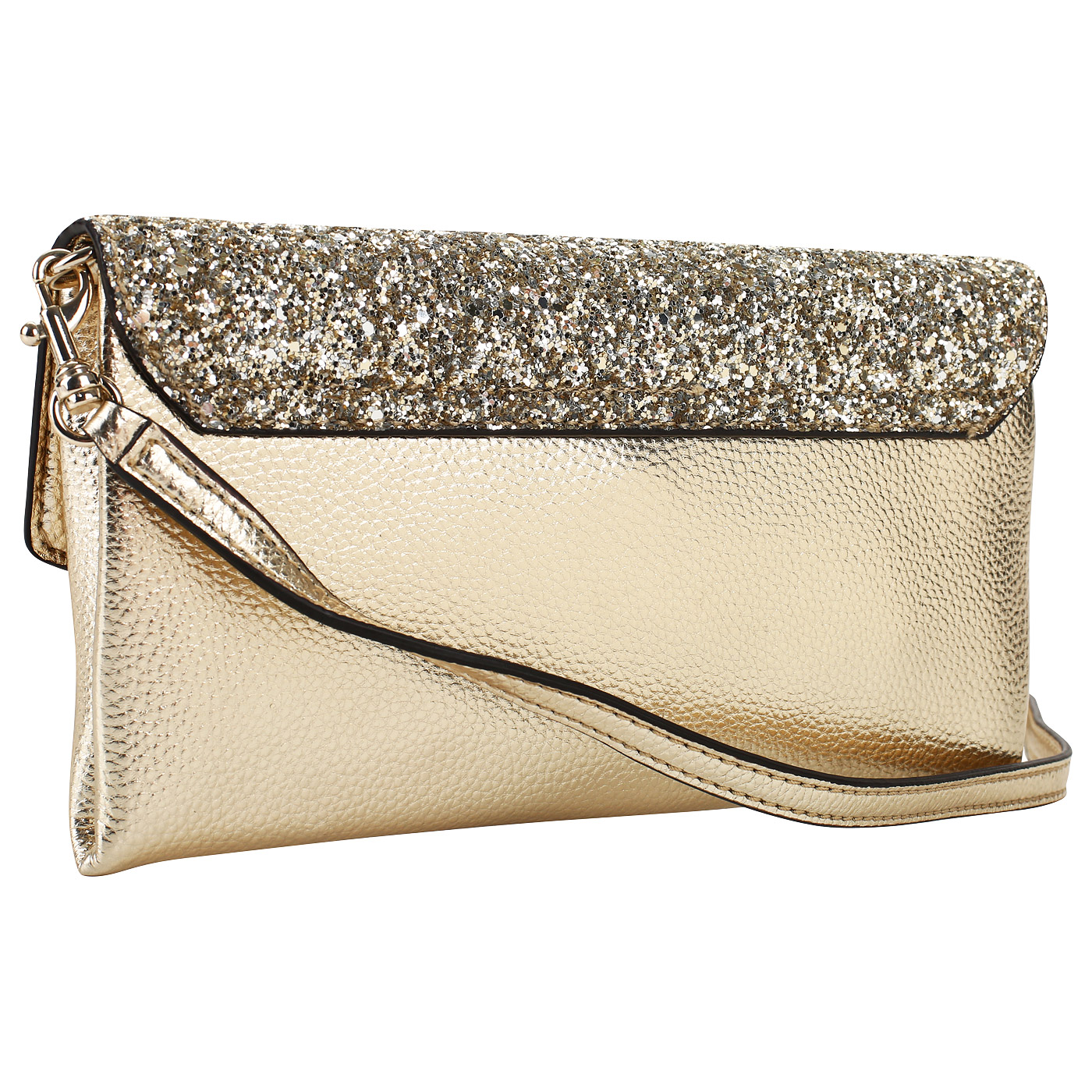 Золотистая женская сумочка с глиттером Guess Ever After