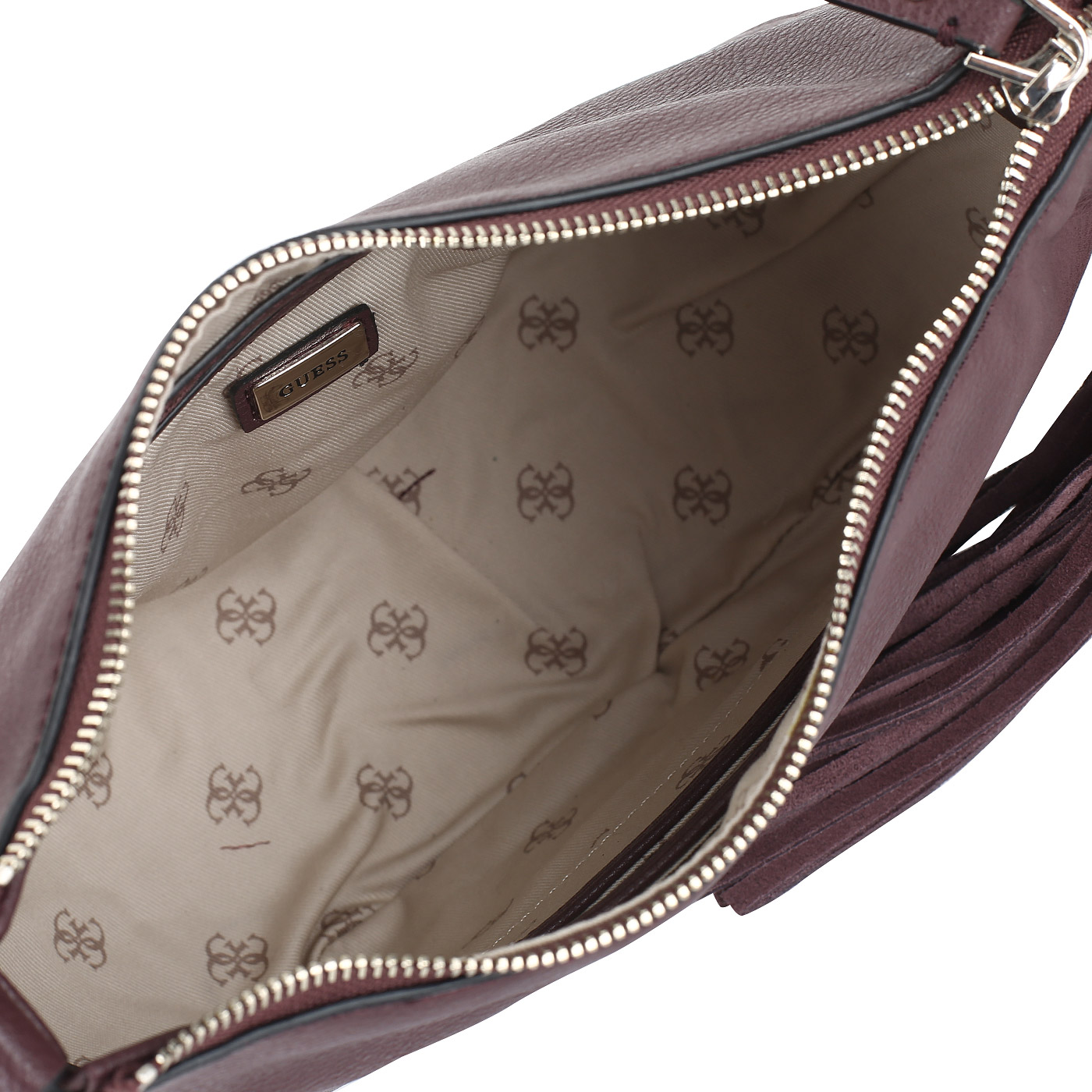 Бордовая сумка-седло Guess Alana