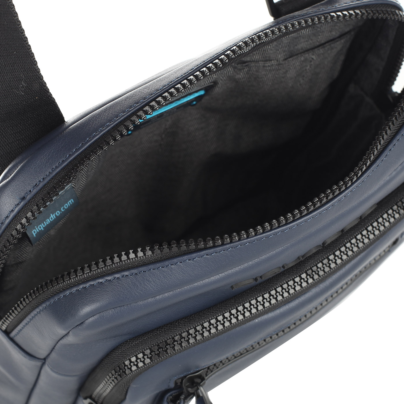 Мужская сумка-планшет из синей кожи Piquadro Setebos