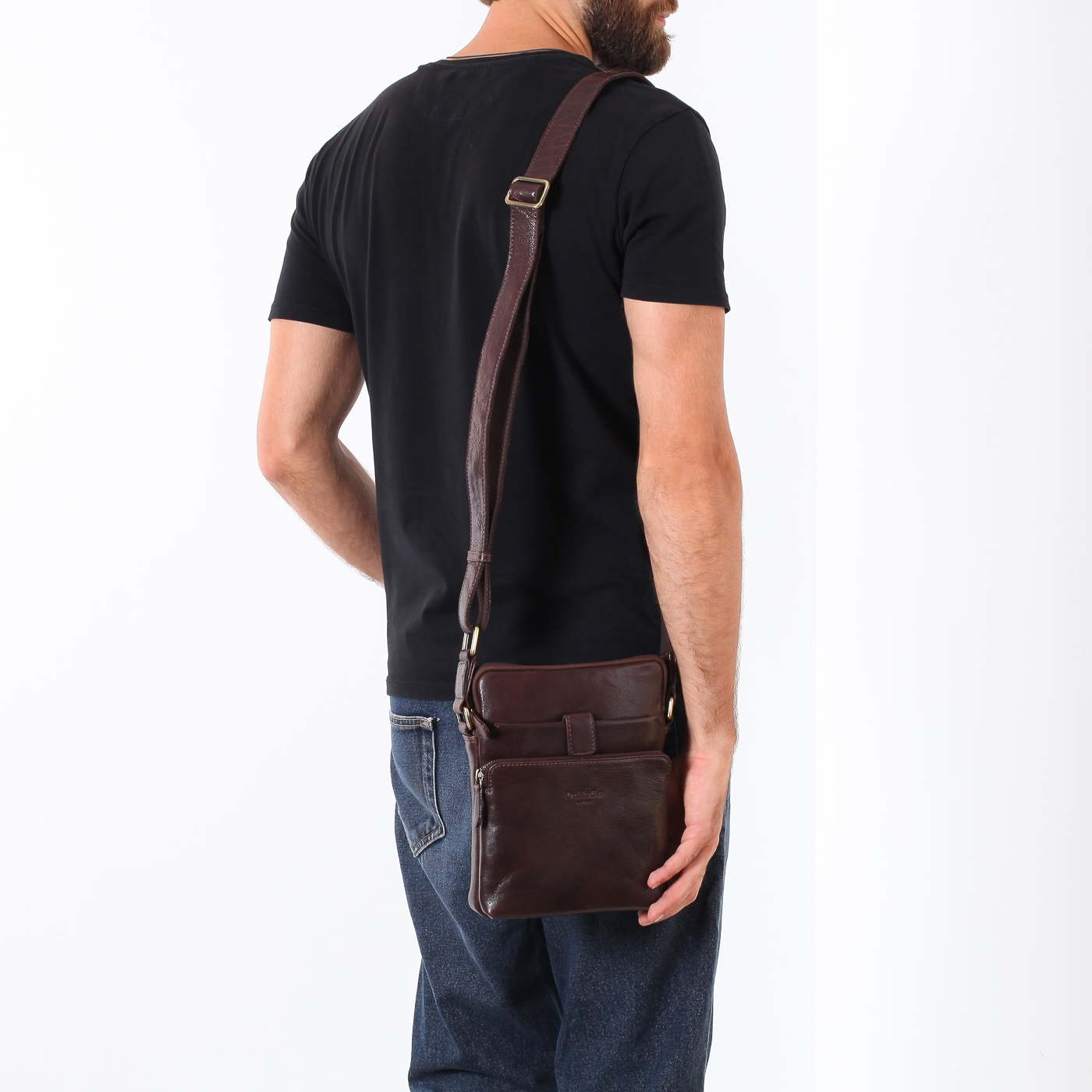 Кожаная сумка на молнии Dr. Koffer 