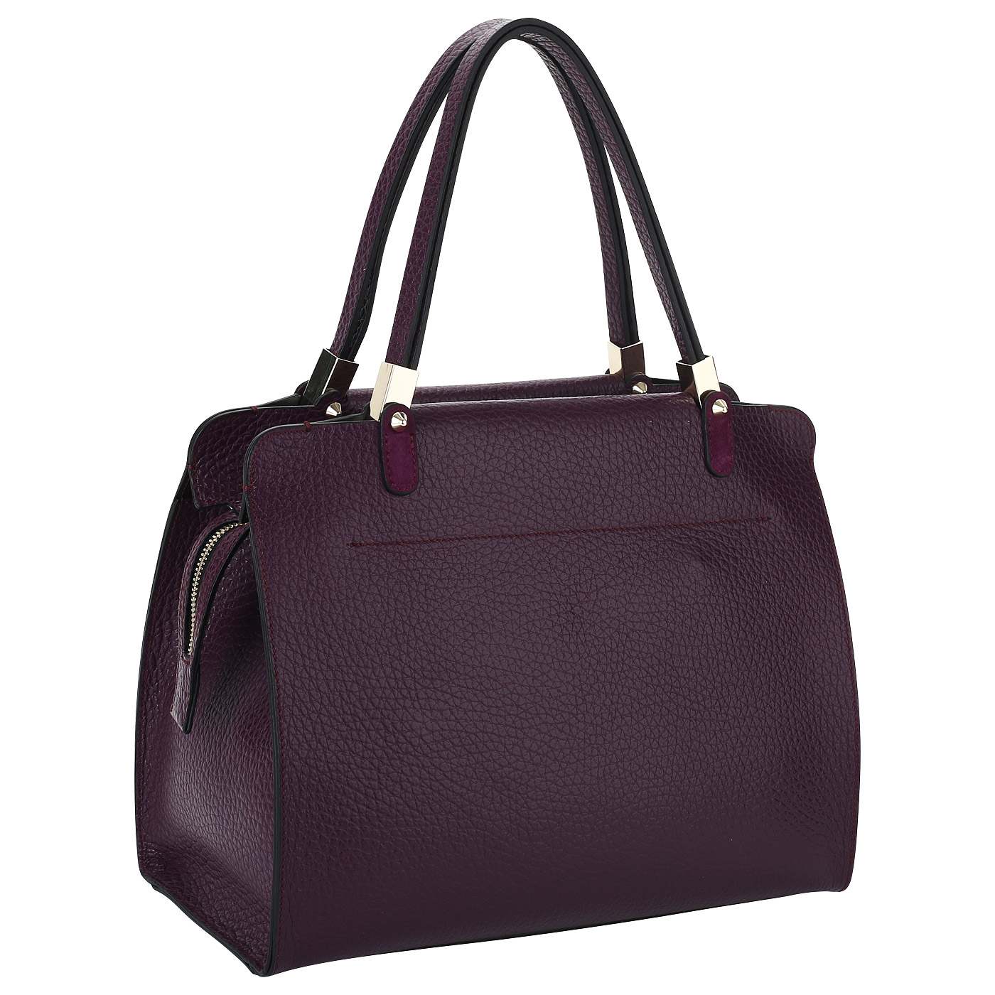 Кожаная сумка с замшевым карманом Carlo Salvatelli Cervino