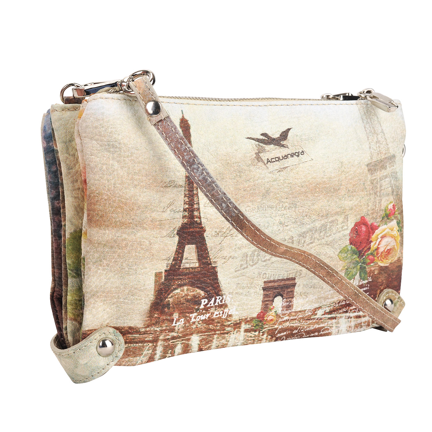 Женская кожаная сумка через плечо Acquanegra Paris