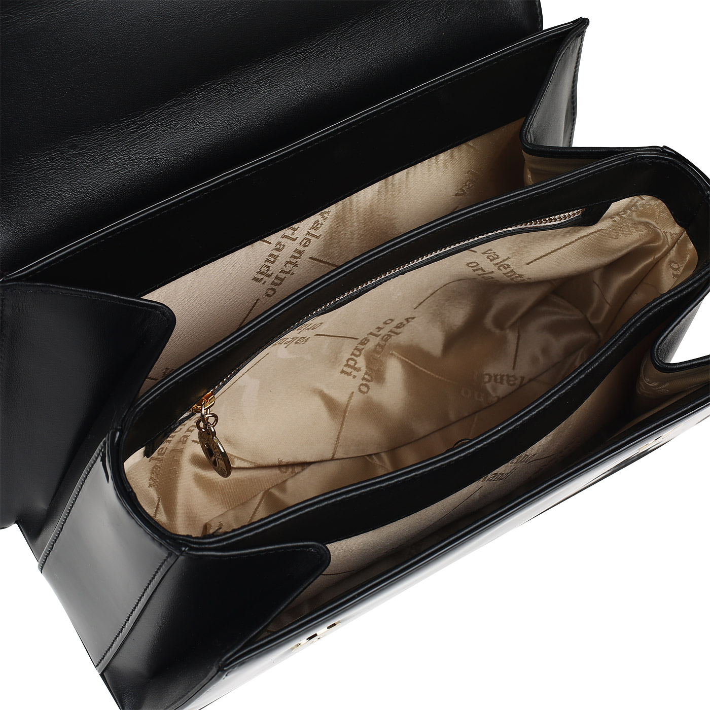 Лакированная сумка с вышивкой Valentino Orlandi Clarissa